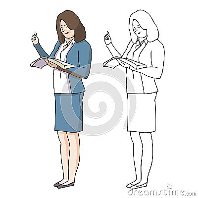 Girl teacher Stock Photo